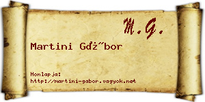 Martini Gábor névjegykártya